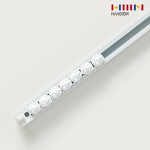 [한샘] 부드러운 스르륵 커튼 조절레일 8자, 화이트