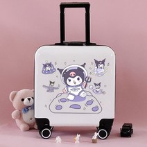 어린이 캐리어 초등 16인치 18인치 소형 중학생 캐릭터 귀여운 프리미엄 키즈 남여아기 여행가방 쿠로미 비밀번호