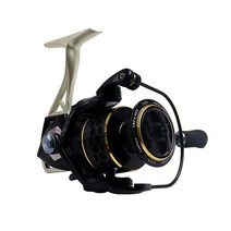Lamfaye 스피닝 낚시 릴 고속 울트라 스무스 8+1BB 풀 메탈 바디 바닷물 또는 담수 낚시용(4000), YRT A-4000, Black with gold