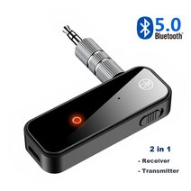 블루투스 5.0 송신기 수신기 2 in1 잭 BT 어댑터 3.5mm 오디오 AUX 자동차, Bluetooth Adapter_블루투스 v5.0
