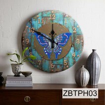 마법고양이성 DIY 보석십자수 벽시계 거실 침실 인테리어 집콕 아이템 펜던트 디스크 시계 ZBTPH, ZBTPH03 직경 30cm, 버터플라이
