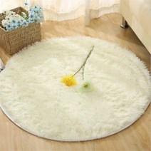 크리스마스 따뜻하고 두꺼운 라운드 러그 카펫 거실 소프트 홈 장식 침실 아이 방 플러시 살롱 파일, White_60X60cm | CHINA
