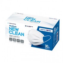 메디홀스 뉴클린 비말차단 마스크 30매(1팩) 의약외품 국산 식약처인증 FDA인증, 상세페이지 참조, 상세페이지 참조