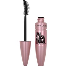 MAYBELLINE 래쉬 센세이셔널 워셔블 마스카라 메이크업 볼류마이징 길이 연장 빌드 가능 풀 팬 이펙트 미드나잇 블랙 10.8ml0.32온스, WASHABLE, BLACKEST BLACK