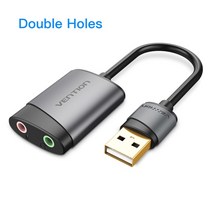 Vention-USB 외부 사운드 카드 3.5mm USB 어댑터 USB-마이크 스피커 오디오 인터페이스 Macbook 노트북 PC, CDKHB