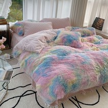 겨울 이불 극세사 밍크 퍼 포근함 담요 두꺼운 따뜻한 가벼운 차렵이불 공주풍 침구