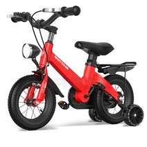 BQTONG 보조바퀴 아동 어린이 네발 자전거 12~18인치 디스크브레이크 강화프레임 [95% 조립 배송], 14인치, 레드 (스포크 휠+V브레이크+뒷좌석)