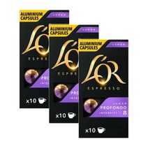 로르 에스프레소 커피 캡슐 룽고 프로폰도 인텐시티 8 10개입 3팩 유럽 LOR Espresso Coffee Capsule 네스프레소호환캡슐