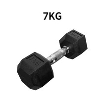 헬스프라자 육각 아령 고무덤벨 2p, 7kg