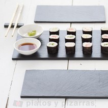 돌그릇 돌도마 돌판접시 무광접시 스톤그릇 스톤플레이트 일식당 감성 카페 창업 인테리어 테이블웨어 직사각 원형, 스트레이트 엣지 30×20