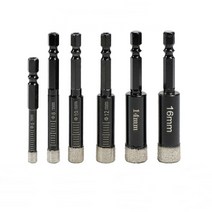 임팩트 드라이버 타일 대리석 유리 천공 홀쏘 6.35mm 육각샹크, 12mm