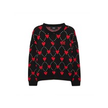 MLB 엠엘비 KIDS 하트 전판 니트 가디건 NY Black 7FKCH0334-50BKS