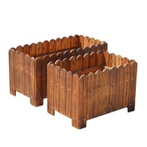 원목 베란다 텃밭 상자 화단 화분 플랜트 박스, 해외배송, 100x30x40cm, 카본 도색(두께 1.5cm)