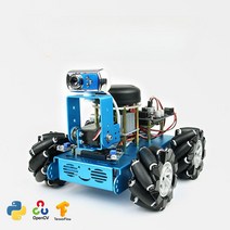 라즈베리파이 스마트카 WIFI OpenCV 비주얼 네비게이션 Python C 4B 개발키트, AI 비전 트롤리(마더보드 제외)