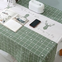 달인샵 북유럽풍 방수 식탁보, 사슴, 137cm X 137cm, 사슴, 137x137cm