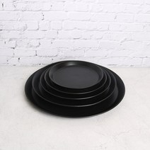 CRAART 블랙 호텔웨어 싱글 접시 5size, 6인치