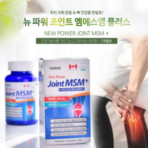 캐나다 뉴파워 조인트 MSM 엠에스엠 식이유황 플러스 비타민D 90정, 5개