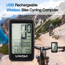 Lixada 자전거 컴퓨터 방수 USB 충전식 무선 자전거 컴퓨터 자전거 속도계 주행 거리계 GPS 자전거 파워 미터, [01] only  holder