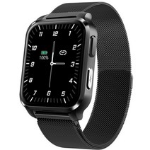 Lsmartlife E90 심전도 스마트워치 한국어 지원 ECG PPG 체온 혈압 심박수 산소포화도 측정기능 IP68방수, 블랙 스틸