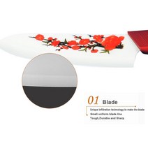 세라믹칼 정육칼 일본 독일 명품칼 중식칼 장미칼브랜드 높은 날카로운 품질 일본 세라믹 칼 세트 도구 3 4, 한개옵션0