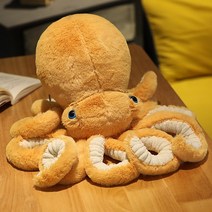 진짜같은 대형 문어 인형 애착 선물, 90CM, 연갈색