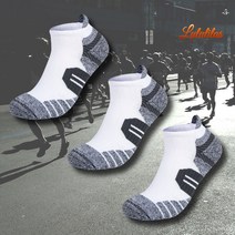 L3 남자 스포츠 양말 단목 발목 3컬레, 화이트, L