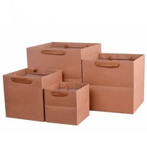 카톤 멀티 컬러 옵션 사각형 크래프트 종이 선물 가방 휴일 보석 결혼식 생일 꽃 상자 사무 용품, [03] 30x30x30, [04] Beige