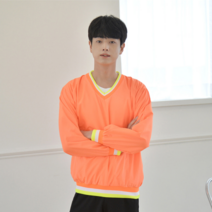 예쁜 바람막이 형광 브이넥 티셔츠