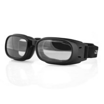Bobster 캐주얼 고글 블랙 원 사이즈 5540220614, Matte Black Frame/Clear Lnes