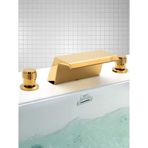 매립형 욕조 고급 수전 목욕탕 화장실 수도 꼭지 욕실, 골드 크로스 5종 세트