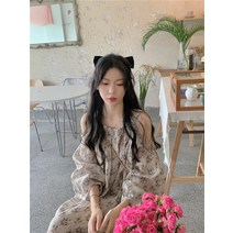 루즈핏 오프숄더 청순 원피스