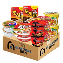 오뚜기 농심 팔도 용기컵라면 6종 (왕뚜껑2+도시락2+육개장사발면2+진라면 매운맛2+참깨라면2+신라면2), 1세트