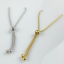 [DB1-020] 써지컬스틸 부자재 팔찌 만들기 반제품 DIY 체인줄, 골드