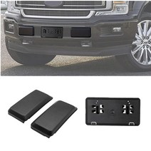 범퍼 가드 패드 인서트 교체 커버 캡 2018 2019 2020 포드 F-150 오른쪽 및 왼쪽 바 가드와 호환 차량용 1290633, License Plate Bracket+Bumper G