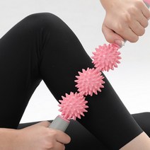 BB1116 허벅지 발바닥 발 다리안마기 다리마사지기 선물 롤러 종아리마사지기, 핑크 3구