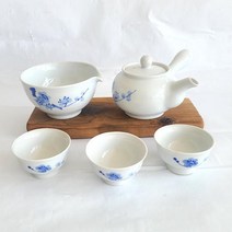 백자 청매화 3인다기세트