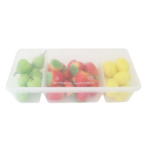 타이코플라스 PP 내열 직사각 3칸 일회용 도시락 용기 + 뚜껑, 10개입, 3개