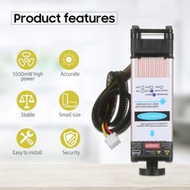 레이저 각인기 날인기 조각 기계에 대 한 교체 모듈 머리 450nm CNC 기계 나무 마킹 컷 도구, 04=30W, 1개