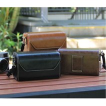 컴팩트 카메라 케이스 미러리스 카메라 가방 리코GR3 소니ZV1 RX100m 캐논G7Xmark2 카메라 가죽 파우치 M, M(2), 브라운