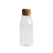 cocooning 더치커피 원두 담는 코르크 마개 라운드 유리밀폐용기, 150ml, 1개