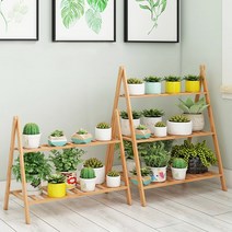 재그 다용도 원목 선반 화분 다육이 식물 받침 베란다 발코니 현관 실내 실외 진열대 조립 DIY 2단 3단, 3단(60cm)