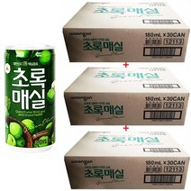 웅진 초록매실 180ml, 89캔