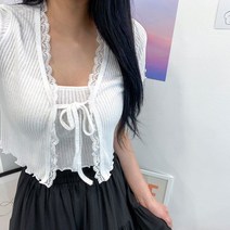 [바보사랑] 레이스 미니 가디건 세트[홀리우먼]