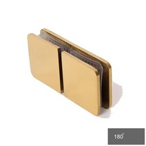 황금색 유리 고정 클램프 샤워 클립 304 스테인레스 스틸 마감 거울 표면 녹슬지 않음 욕실 액세서리, 03 180 degree