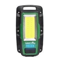 WARSUN 고휘도 2000루멘 LED 작업등 자석 충전 랜턴, 그린, 그린