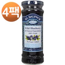 Saint Dalfour 블루베리 잼 무설탕 284g, 4팩