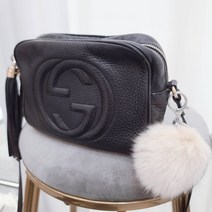 노이드비 밍크촉감 가죽손잡이 가방고리 퍼키링7컬러