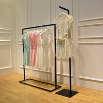 모던 행거 프레임 옷가게행거, 국산바퀴 블랙150*40*130cm
