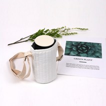 피크닉 텀블러 보틀 에코백 파우치 가방 DD-10676, 화이트