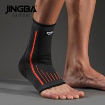 Jingba 지원 1 pcs 3d 압축 나일론 스트랩 벨트 발목 보호대 축구 발목 지원 농구 발목 중괄호 보호, 주황색 붕대 발목, XXL-XXXL